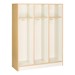 60" H Three-Wide Single-Tier Lockers without Doors (One Shelf)<br>Shown w/ maple finish